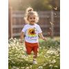 imageYOUNGER TREE Toddler Baby Girl Clothes Watermelon Summer Outfits Kids Sleeve TShirt Tops Shorts SetsSunflower and Butterfly
