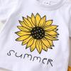 imageYOUNGER TREE Toddler Baby Girl Clothes Watermelon Summer Outfits Kids Sleeve TShirt Tops Shorts SetsSunflower and Summer