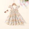 imageKids Toddler Baby Girls Rainbow Dress Princess Sleeveless Beach Butterfly SundressPetal