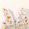 imageKids Toddler Baby Girls Rainbow Dress Princess Sleeveless Beach Butterfly SundressPetal