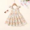 imageKids Toddler Baby Girls Rainbow Dress Princess Sleeveless Beach Butterfly SundressPetal