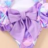 imageToddler Swimsuit Girl Infant One Piece Swimwear Stripe Floral Summer Beach Bathing Suits with BowknotMermaid