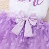 imageYOUNGER TREE Baby Girls 1st Birthday Outfit ONE Romper Tulle Tutu Skirt with Headband Sets Baby First Princess DressButterfly One