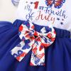 imageYOUNGER TREE Baby Girls 1st Birthday Outfit ONE Romper Tulle Tutu Skirt with Headband Sets Baby First Princess DressButterfly and Blue