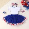 imageYOUNGER TREE Baby Girls 1st Birthday Outfit ONE Romper Tulle Tutu Skirt with Headband Sets Baby First Princess DressButterfly and Blue