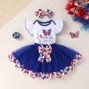 imageYOUNGER TREE Baby Girls 1st Birthday Outfit ONE Romper Tulle Tutu Skirt with Headband Sets Baby First Princess DressButterfly and Blue