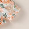 imageYOUNGER TREE Newborn Infant Baby Girl Clothes Romper Shorts Set Floral Summer Outfits Cute Baby Girl ClothingApricot Romper and Flower Shorts