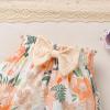 imageYOUNGER TREE Newborn Infant Baby Girl Clothes Romper Shorts Set Floral Summer Outfits Cute Baby Girl ClothingApricot Romper and Flower Shorts