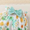 imageYOUNGER TREE Newborn Infant Baby Girl Clothes Romper Shorts Set Floral Summer Outfits Cute Baby Girl ClothingMint Green Romper and Flower Shorts