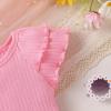 imageYOUNGER TREE Newborn Infant Baby Girl Clothes Romper Shorts Set Floral Summer Outfits Cute Baby Girl ClothingPink Romper and Rose Shorts