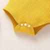 imageYOUNGER TREE Newborn Infant Baby Girl Clothes Romper Shorts Set Floral Summer Outfits Cute Baby Girl ClothingYellow Romper and Mum Shorts