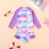 imageYOUNGER TREE Toddler Baby Girl Rashguard Sets Long Sleeve Swimsuit Vest Bikini Swim Suits 3Pieces Bathing SuitsNeon Horse