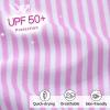 imageYOUNGER TREE Toddler Baby Girl Rashguard Sets Long Sleeve Swimsuit Vest Bikini Swim Suits 3Pieces Bathing SuitsPink Stripes