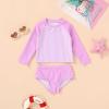 imageYOUNGER TREE Toddler Baby Girl Rashguard Sets Long Sleeve Swimsuit Vest Bikini Swim Suits 3Pieces Bathing SuitsPink Stripes