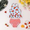 imageYOUNGER TREE Toddler Baby Girl Rashguard Sets Long Sleeve Swimsuit Vest Bikini Swim Suits 3Pieces Bathing SuitsStrawberry and Watermelon