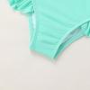 imageYOUNGER TREE Toddler Baby Girls Swimsuit Two Piece Solid Color Stripe Swimwear Summer Beach Bikini Bathing SuitBright Blue