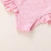 imageYOUNGER TREE Toddler Baby Girls Swimsuit Two Piece Solid Color Stripe Swimwear Summer Beach Bikini Bathing SuitPink Flower