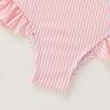 imageYOUNGER TREE Toddler Baby Girls Swimsuit Two Piece Solid Color Stripe Swimwear Summer Beach Bikini Bathing SuitPink Stripe