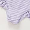 imageYOUNGER TREE Toddler Baby Girls Swimsuit Two Piece Solid Color Stripe Swimwear Summer Beach Bikini Bathing SuitPurple Stripe