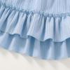 imageYOUNGER TREE Toddler Dress Girls Summer Ruffle Sleeveless Smocked Dresses Kids Beach Casual SundressBlue