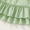 imageYOUNGER TREE Toddler Dress Girls Summer Ruffle Sleeveless Smocked Dresses Kids Beach Casual SundressGreen