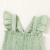 imageYOUNGER TREE Toddler Dress Girls Summer Ruffle Sleeveless Smocked Dresses Kids Beach Casual SundressGreen