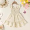 imageYOUNGER TREE Toddler Dress Girls Summer Ruffle Sleeveless Smocked Dresses Kids Beach Casual SundressLight Yellow