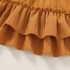 imageYOUNGER TREE Toddler Dress Girls Summer Ruffle Sleeveless Smocked Dresses Kids Beach Casual SundressOrange
