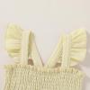 imageYOUNGER TREE Toddler Dress Girls Summer Ruffle Sleeveless Smocked Dresses Kids Beach Casual SundressYellow