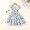 imageYOUNGER TREE Toddler Girl Dress Baby Girls Summer Clothes Ruffle Sleeve Floral Smock Beach Boho Dresses SundressBlue Flower Dress