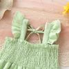 imageYOUNGER TREE Toddler Girl Dress Baby Girls Summer Clothes Ruffle Sleeve Floral Smock Beach Boho Dresses SundressGreen