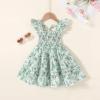 imageYOUNGER TREE Toddler Girl Dress Baby Girls Summer Clothes Ruffle Sleeve Floral Smock Beach Boho Dresses SundressGreen Floral Boho Dress