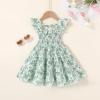 imageYOUNGER TREE Toddler Girl Dress Baby Girls Summer Clothes Ruffle Sleeve Floral Smock Beach Boho Dresses SundressGreen Floral Boho Dress