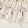 imageYOUNGER TREE Toddler Girl Dress Baby Girls Summer Clothes Ruffle Sleeve Floral Smock Beach Boho Dresses SundressKhaki Plaid