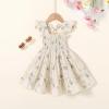 imageYOUNGER TREE Toddler Girl Dress Baby Girls Summer Clothes Ruffle Sleeve Floral Smock Beach Boho Dresses SundressKhaki Plaid