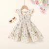 imageYOUNGER TREE Toddler Girl Dress Baby Girls Summer Clothes Ruffle Sleeve Floral Smock Beach Boho Dresses SundressKhaki Plaid
