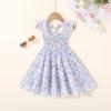 imageYOUNGER TREE Toddler Girl Dress Baby Girls Summer Clothes Ruffle Sleeve Floral Smock Beach Boho Dresses SundressLight Purple Floral