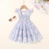 imageYOUNGER TREE Toddler Girl Dress Baby Girls Summer Clothes Ruffle Sleeve Floral Smock Beach Boho Dresses SundressLight Purple Floral