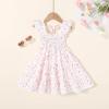 imageYOUNGER TREE Toddler Girl Dress Baby Girls Summer Clothes Ruffle Sleeve Floral Smock Beach Boho Dresses SundressPink Floral