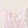 imageYOUNGER TREE Toddler Girl Dress Baby Girls Summer Clothes Ruffle Sleeve Floral Smock Beach Boho Dresses SundressPink Floral