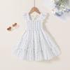 imageYOUNGER TREE Toddler Girl Dress Baby Girls Summer Clothes Ruffle Sleeve Floral Smock Beach Boho Dresses SundressWhite Dress Light Blue Floral