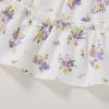 imageYOUNGER TREE Toddler Girl Dress Baby Girls Summer Clothes Ruffle Sleeve Floral Smock Beach Boho Dresses SundressWhite Dress Purple Floral