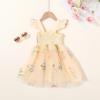 imageYOUNGER TREE Toddler Girl Tutu Dress Tulle Summer Dresses Party Princess Sundress for 16YApricot and Flower