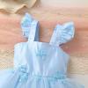 imageYOUNGER TREE Toddler Girl Tutu Dress Tulle Summer Dresses Party Princess Sundress for 16YBlue and Bow