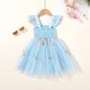 imageYOUNGER TREE Toddler Girl Tutu Dress Tulle Summer Dresses Party Princess Sundress for 16YFairy Blue Flowers