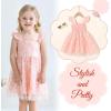 imageYOUNGER TREE Toddler Girl Tutu Dress Tulle Summer Dresses Party Princess Sundress for 16YPink White Flower