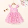 imageYOUNGER TREE Toddler Girl Tutu Dress Tulle Summer Dresses Party Princess Sundress for 16YPink and Sequins