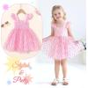 imageYOUNGER TREE Toddler Girl Tutu Dress Tulle Summer Dresses Party Princess Sundress for 16YPink and Sequins
