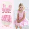 imageYOUNGER TREE Toddler Girl Tutu Dress Tulle Summer Dresses Party Princess Sundress for 16YPink and Sequins