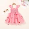 imageYOUNGER TREE Toddler Girl Tutu Dress Tulle Summer Dresses Party Princess Sundress for 16YPink and Strawberry
